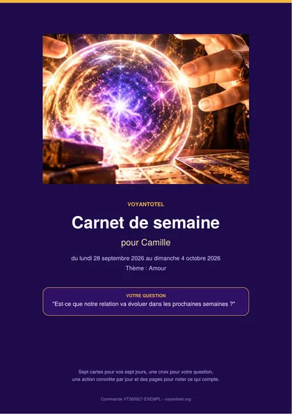 La couverture à votre prénom, avec votre question